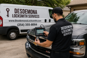 Automotive locksmith services in Desdemona TX. Ford truck key programming.